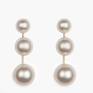 Jennifer Behr Gabriella Drop Pearl Earrings
